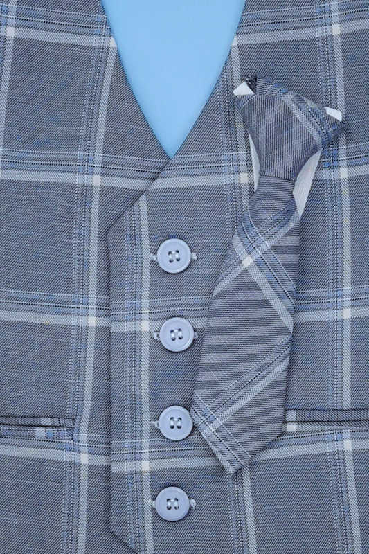 Handsome tartan boy suit vest – CT 36